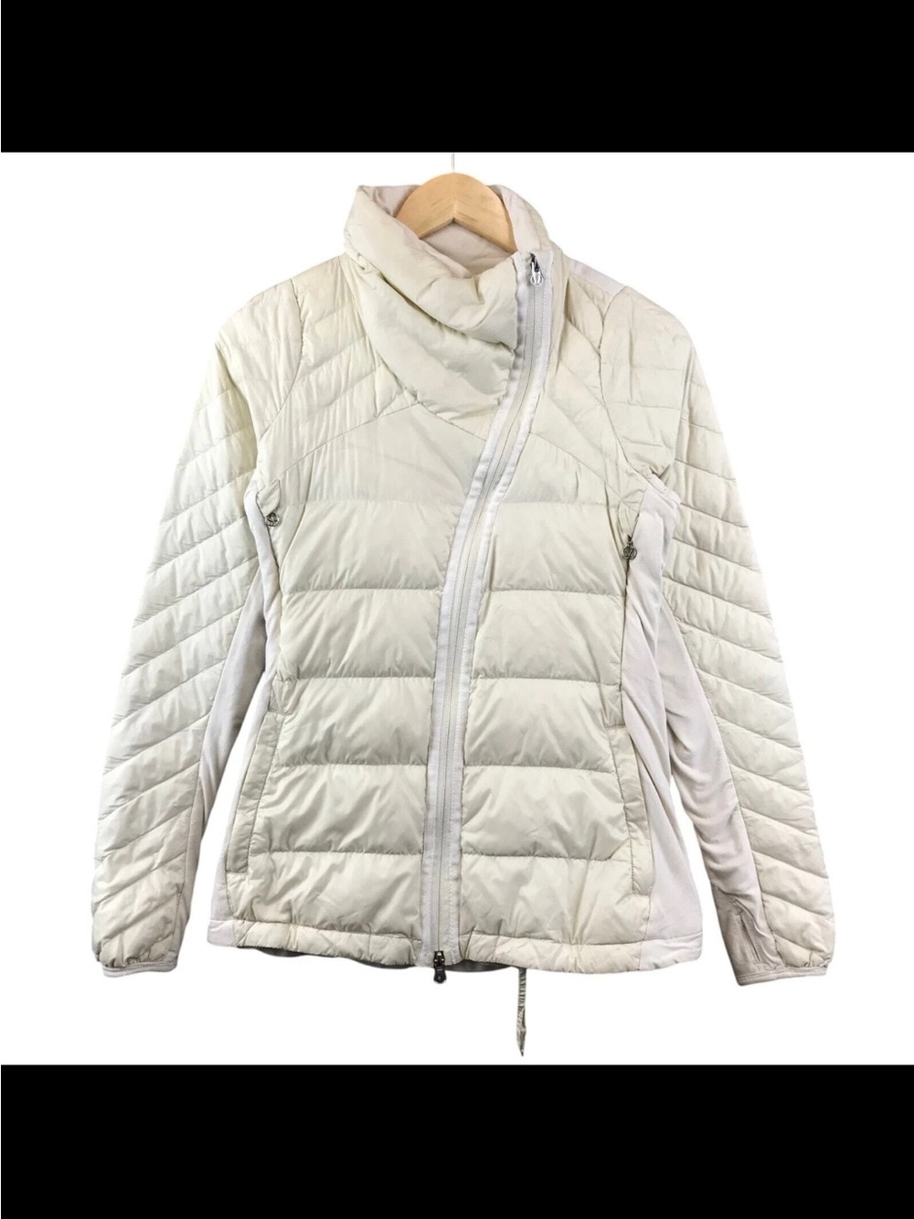 Lululemon Fluff Off Jacket Cream White Zip Puffer Hooded Vest‎ Insert